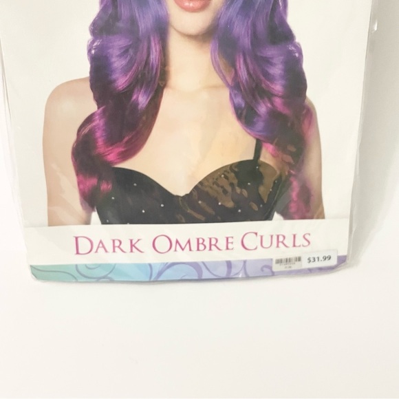 Spirit Dark Ombre Curls Wig Purple Halloween - Picture 3 of 16